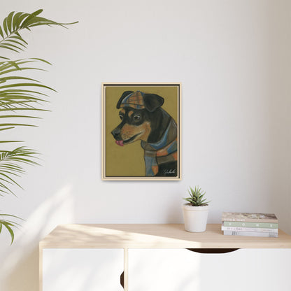 Small Chihuahua Dog in Hat Framed Wall Art