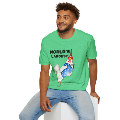 World's Largest Chicken T-Shirt — Funny Patriotic Rooster Tee