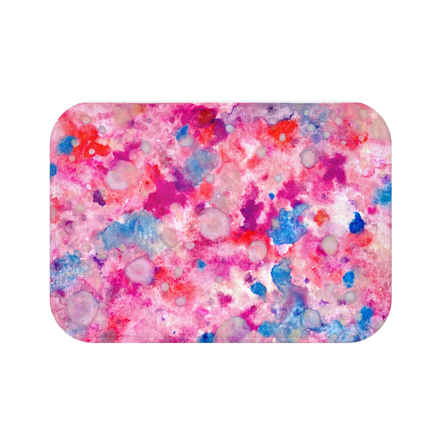 Pink Dots Bath Mat  Anti-Slip, 100% Microfiber Rug- Home & Bathroom Supplies