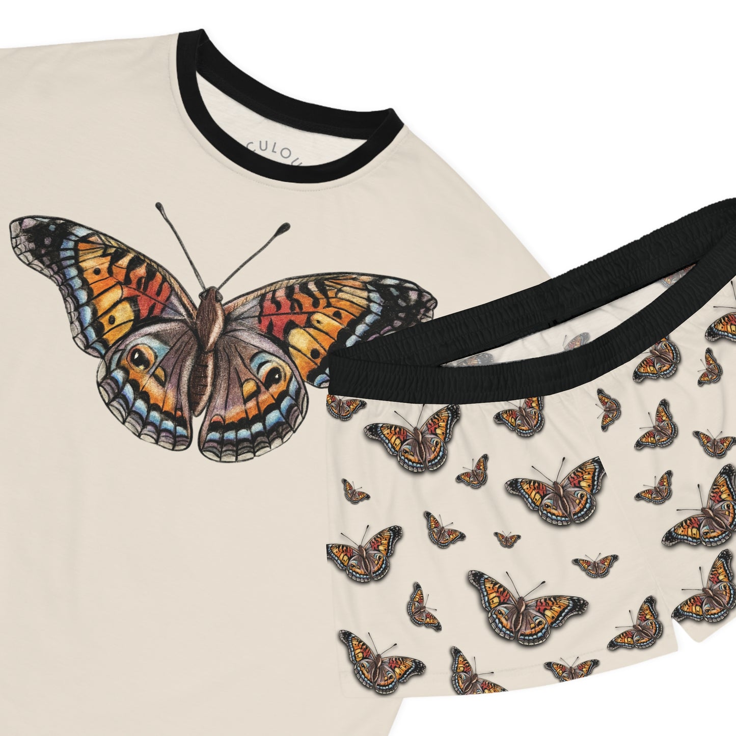 Butterfly Dream Women's Short Pajama Set – Vintage Monarch Print