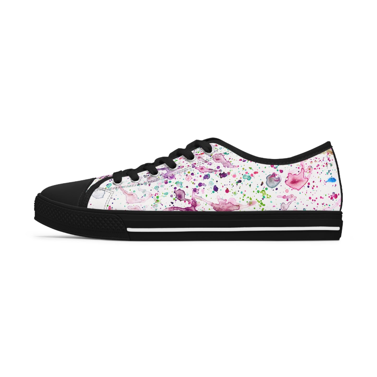 White Splashes Unisex Classic Low Top Sneakers