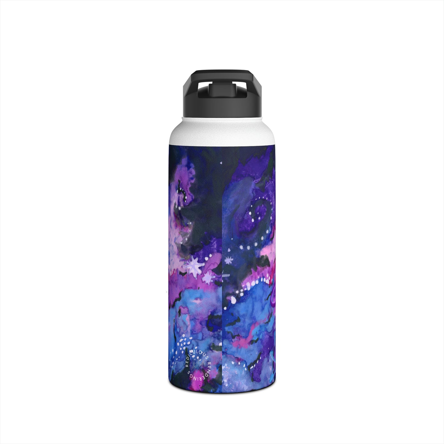 Purple Galaxy Stainless Steel Water Bottle, Standard Lid