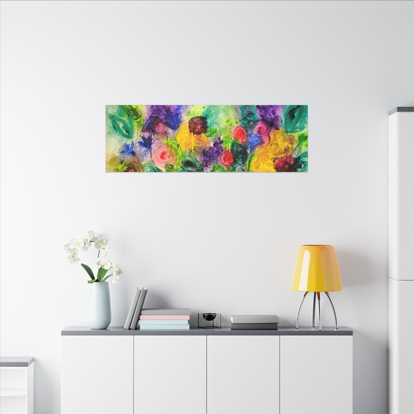 Abstract Flowers Canvas Gallery Wrap