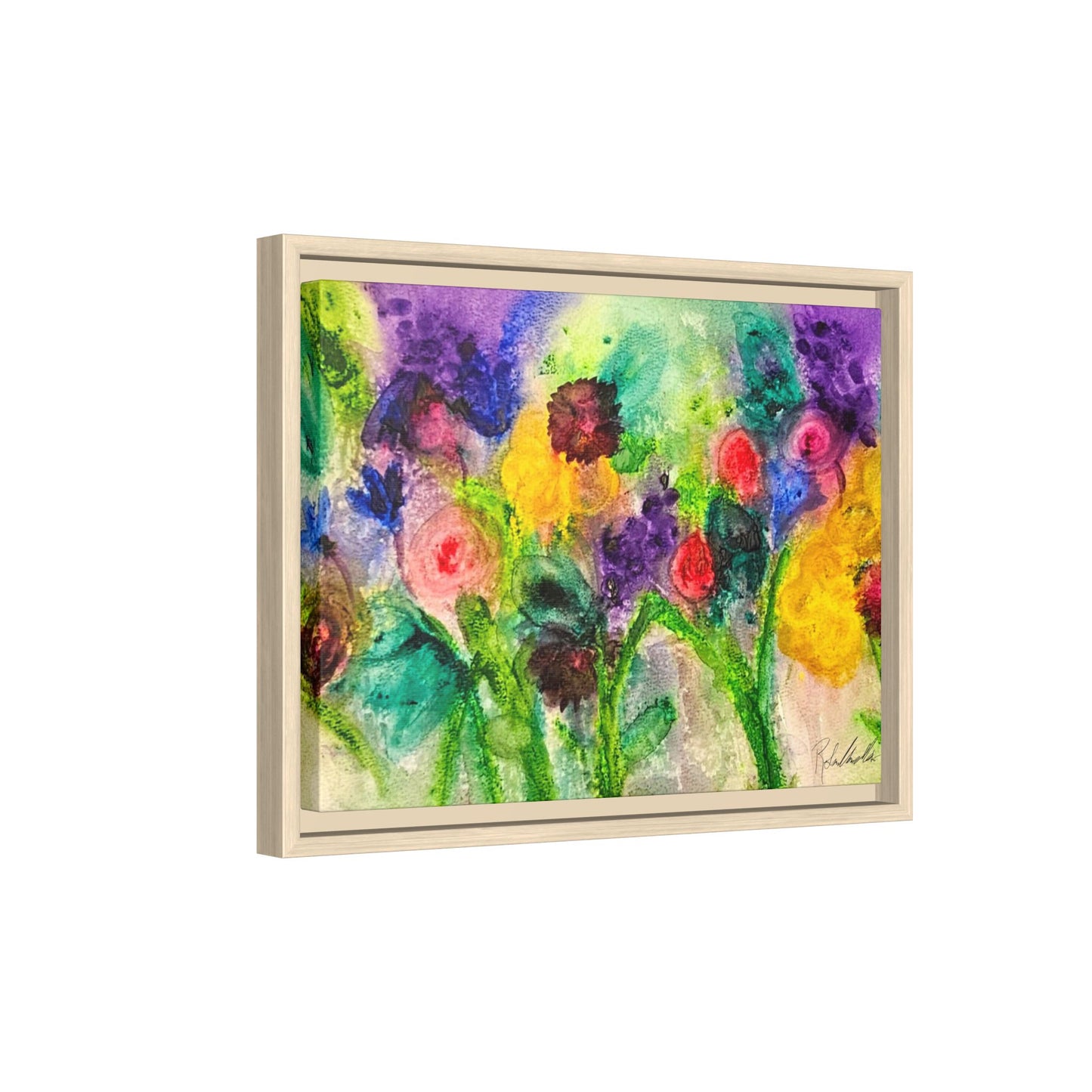 Abstract Flowers Framed Wall Art