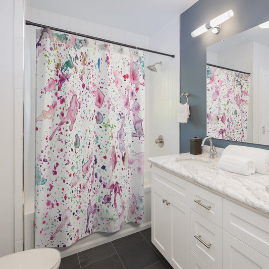 Bright Splashes Shower Curtain
