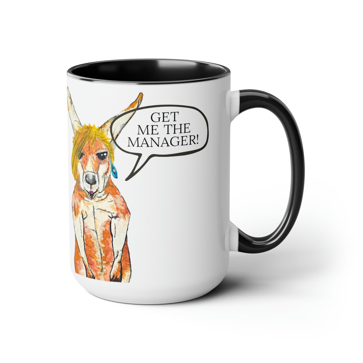 Karenroo Two-Tone Coffee Mugs, 15oz