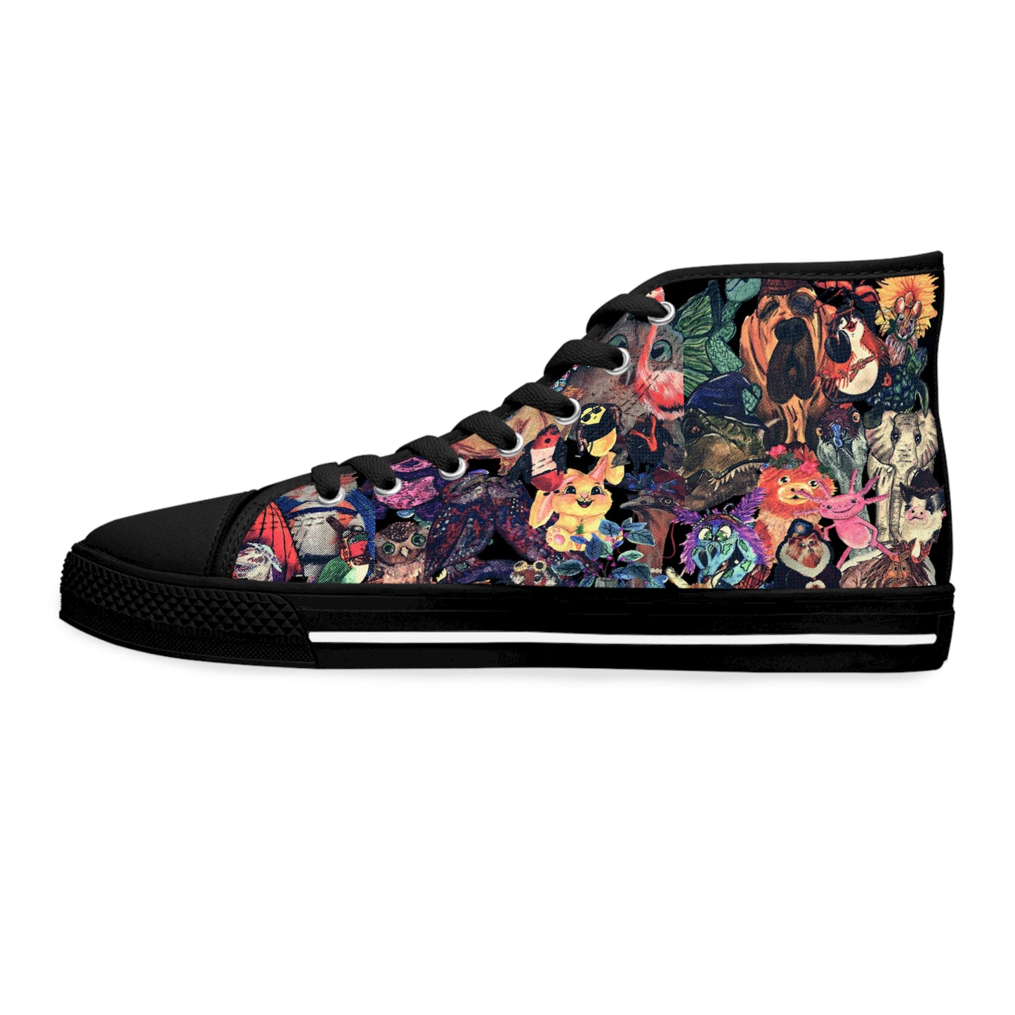 Vintage Animal Mashup Unisex Classic High Top Sneakers