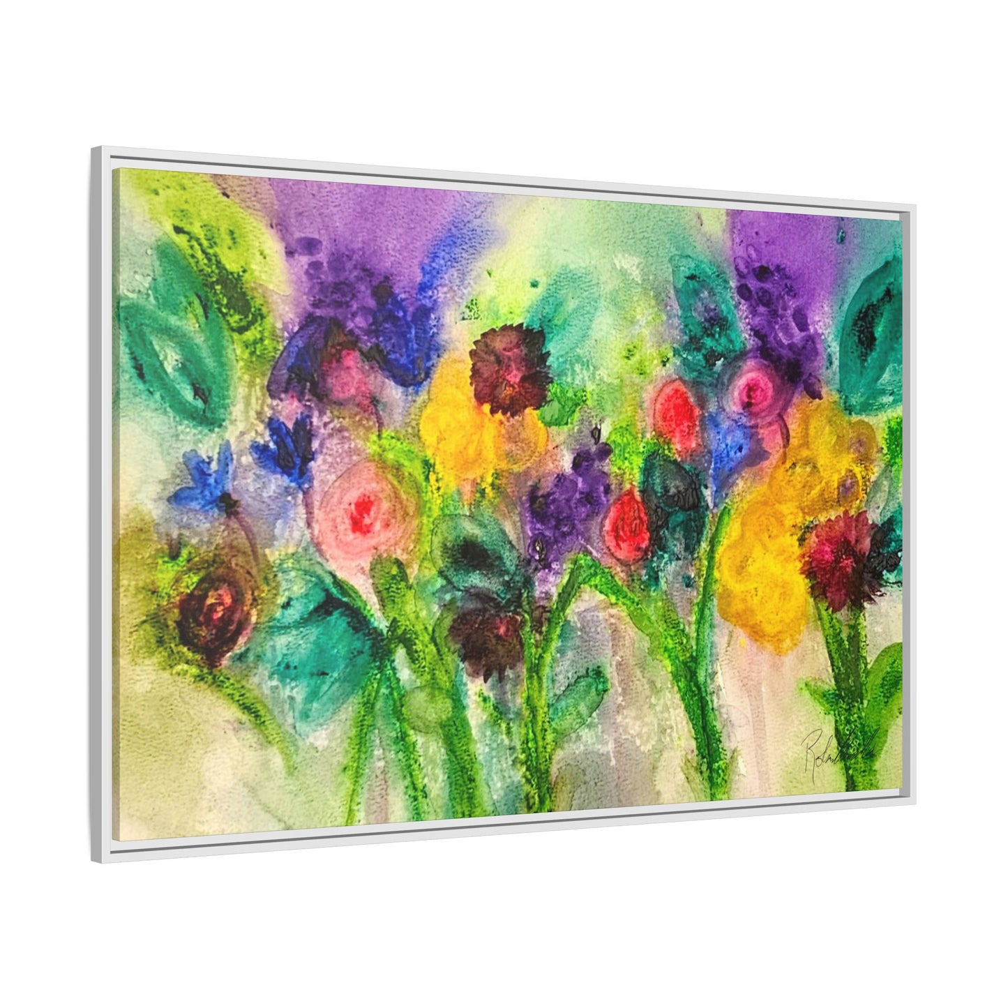 Abstract Flowers Framed Wall Art
