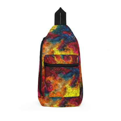 Colorful Galaxy Sling Bag — Vibrant Nebula Crossbody for Festival & Everyday Use