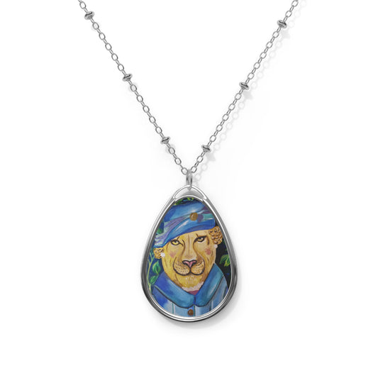 Queen Lion Oval Necklace