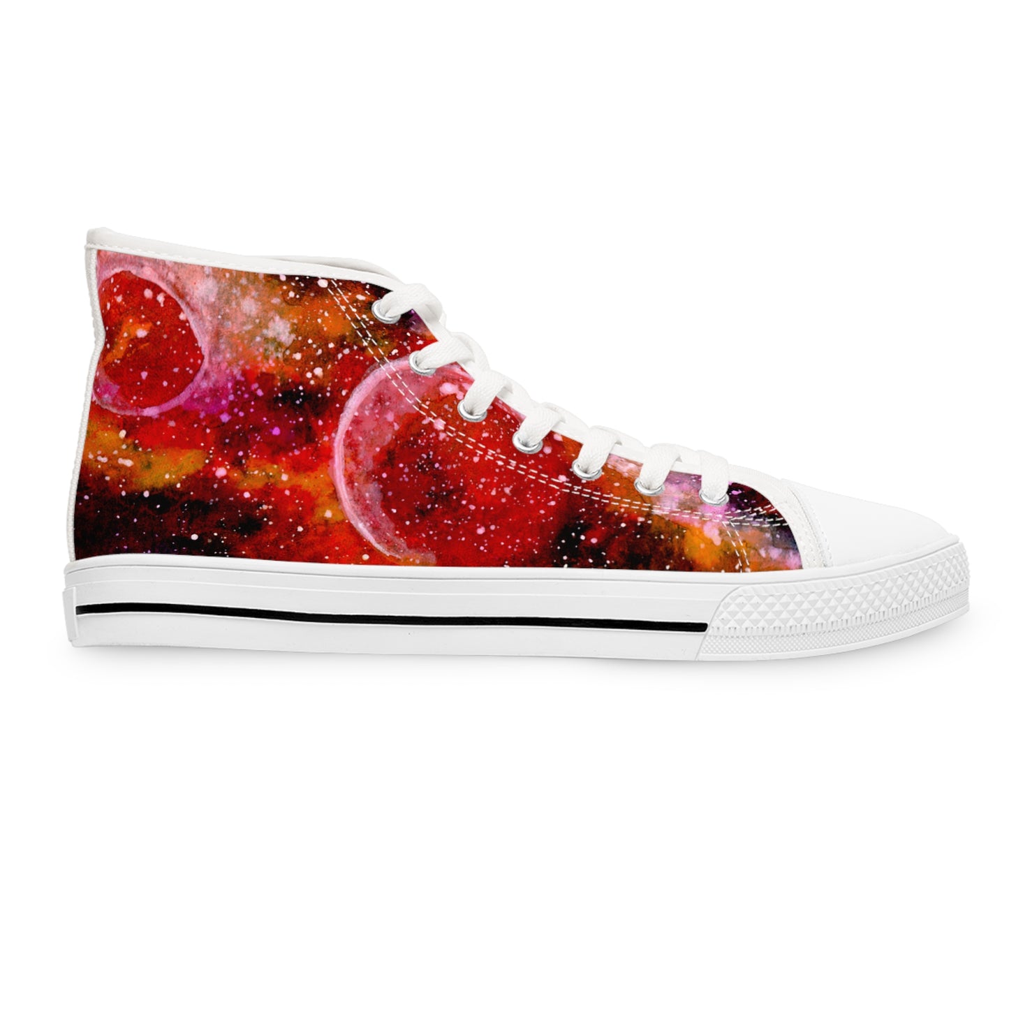 Orange Moons Galaxy Unisex Classic High Top Sneakers