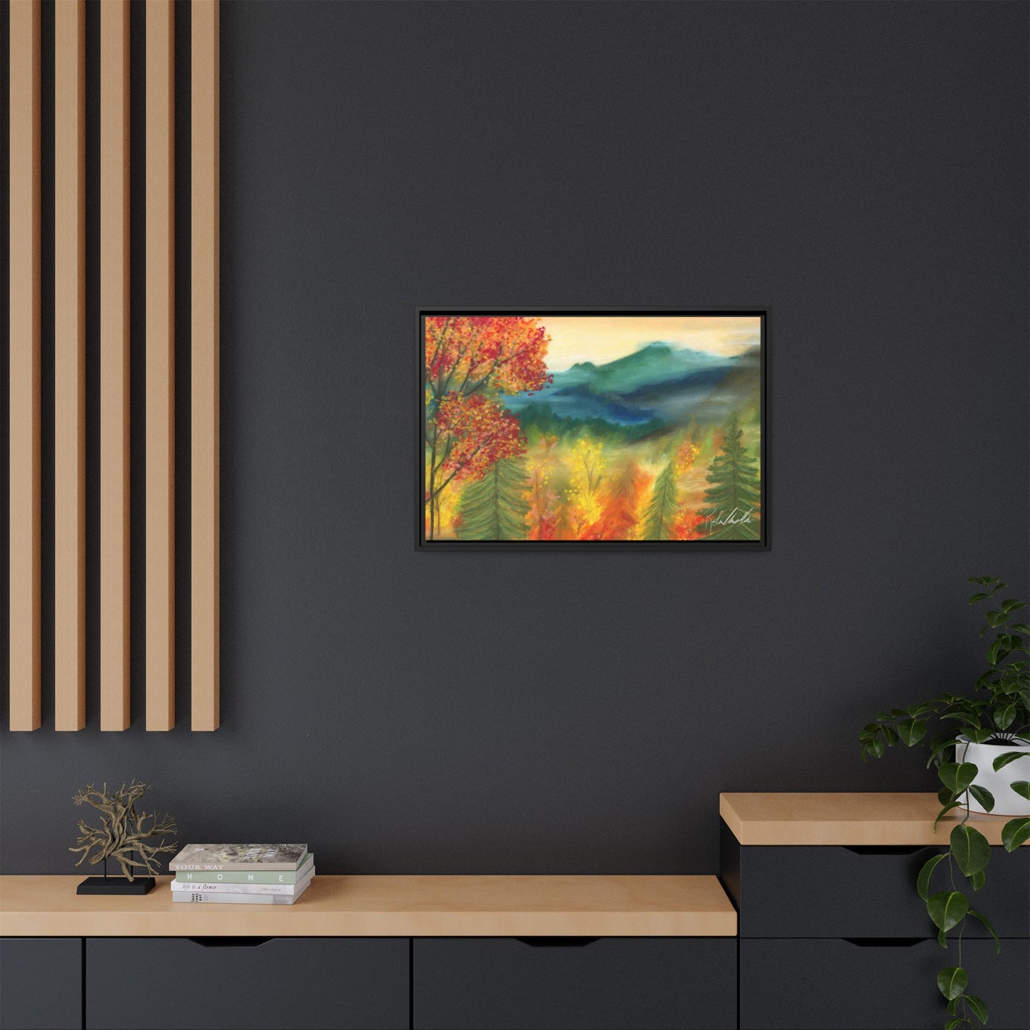 Fall Mountains Framed Wall Art