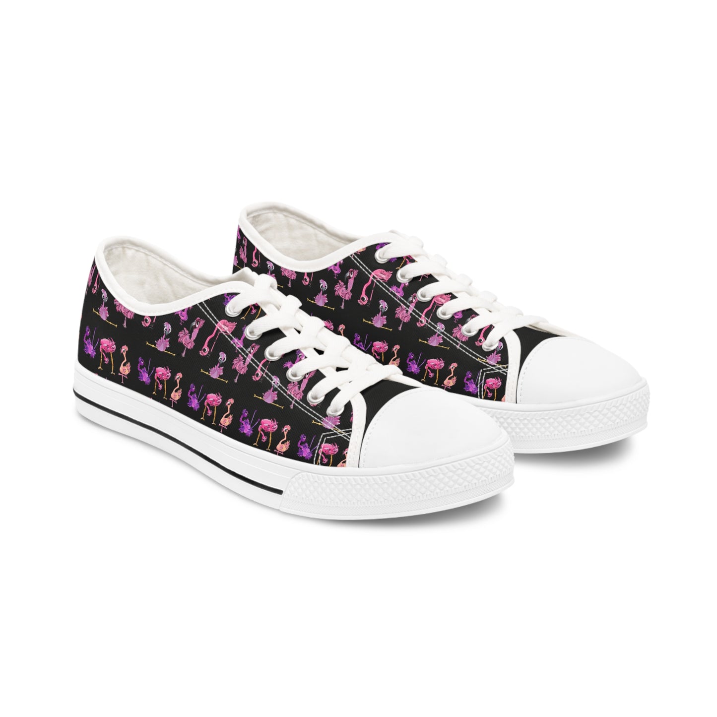 Flamingo Mashup Woman's Classic Low-Top Sneakers Closed Toe Casual Walking Fashion Shoes