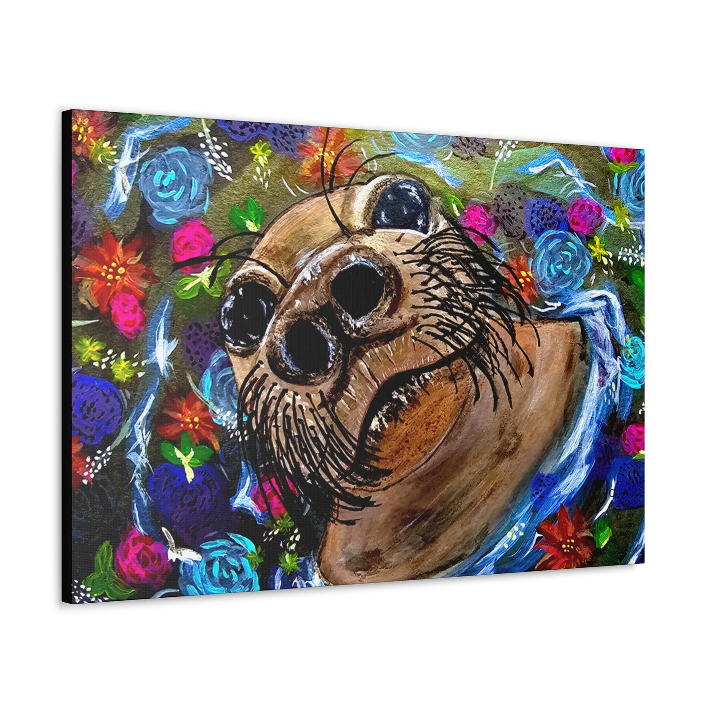 Flower Seal Canvas Gallery Wraps