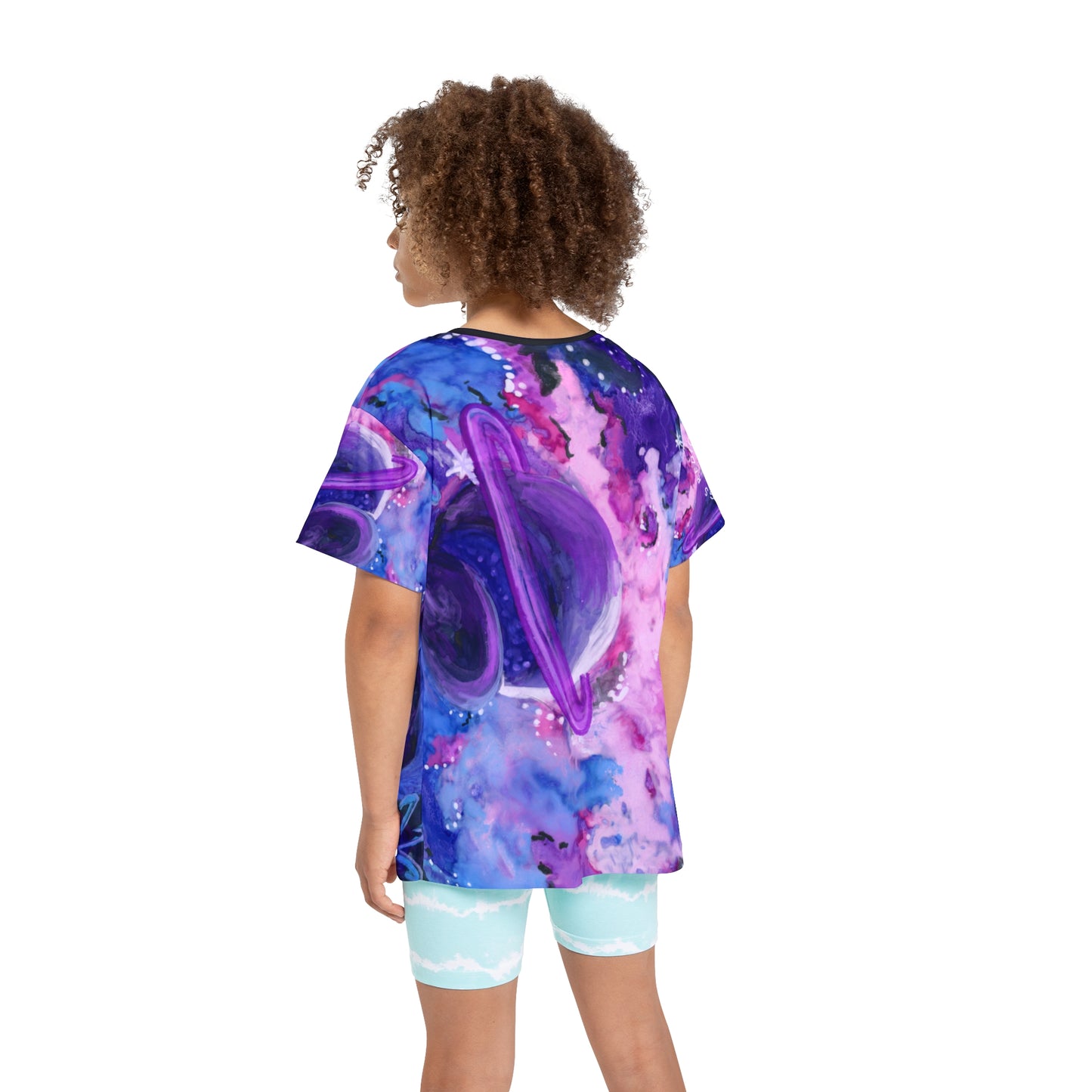 Purple Galaxy Kids Sports Jersey (AOP)