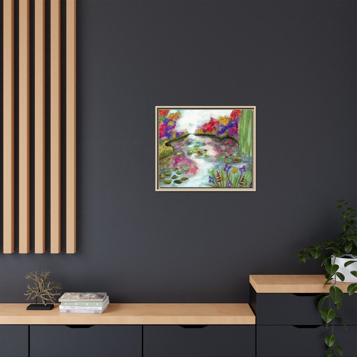 Floral Summer Pond Framed Wall Art