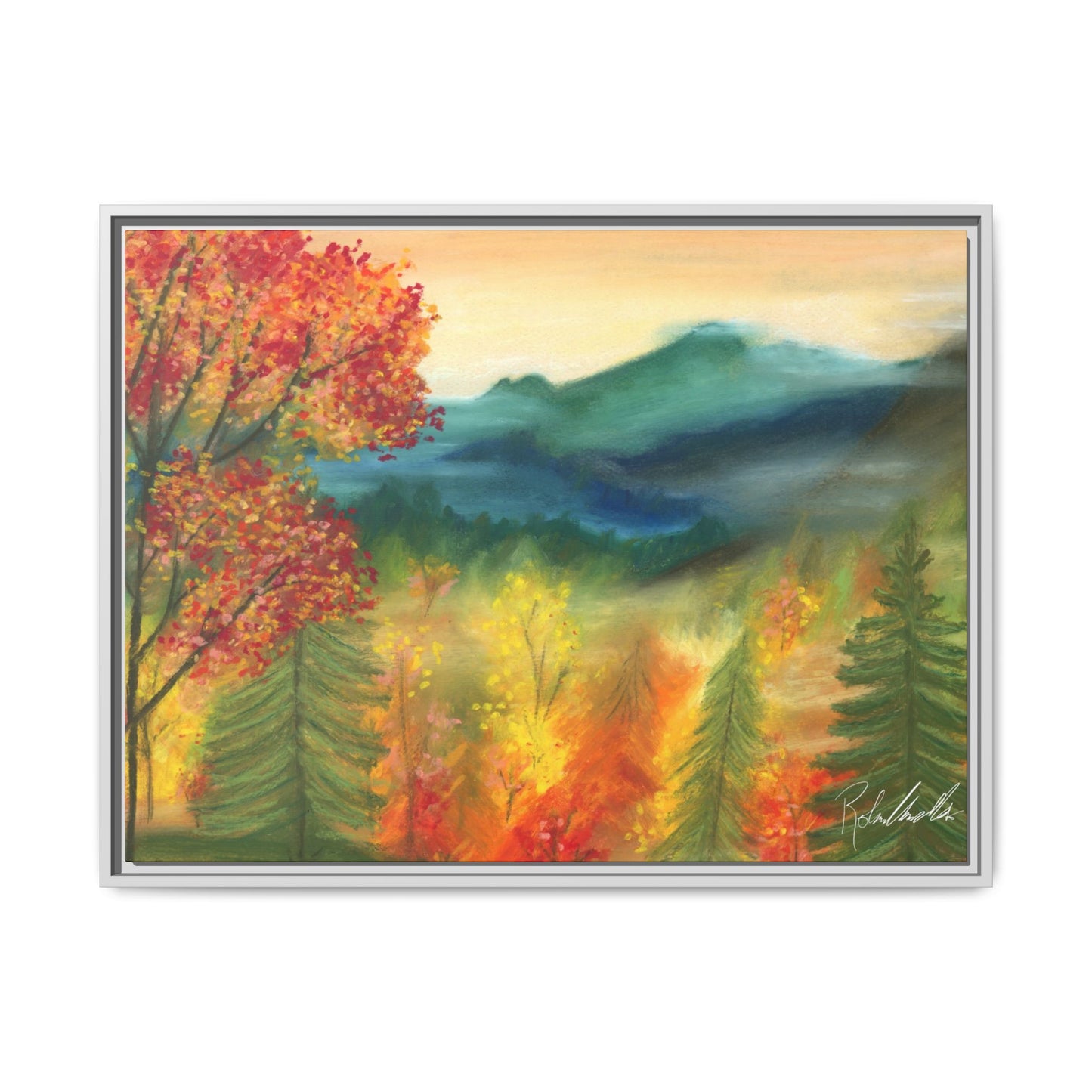 Fall Mountains Framed Wall Art