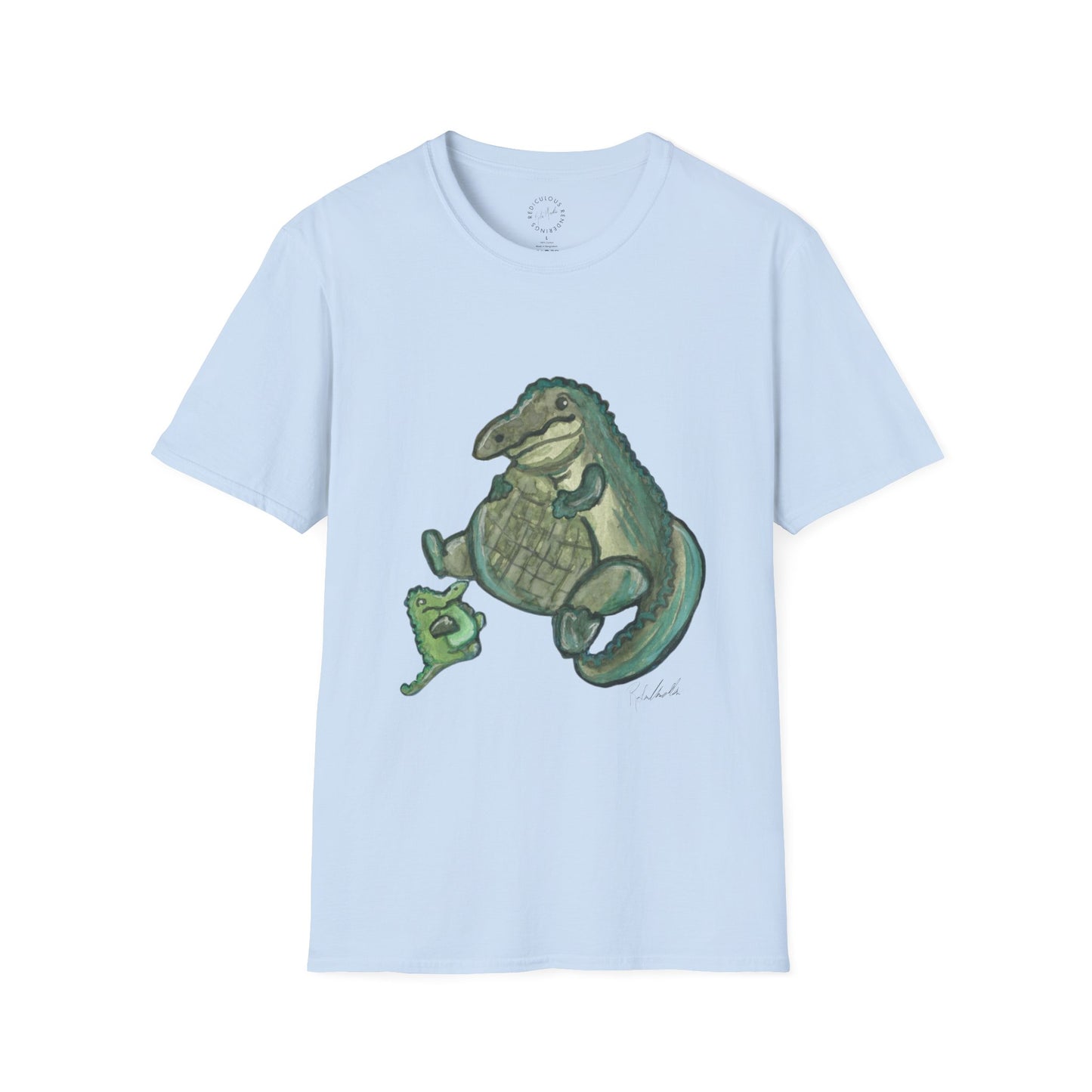Father Son Alligator Unisex Softstyle Print T-Shirt