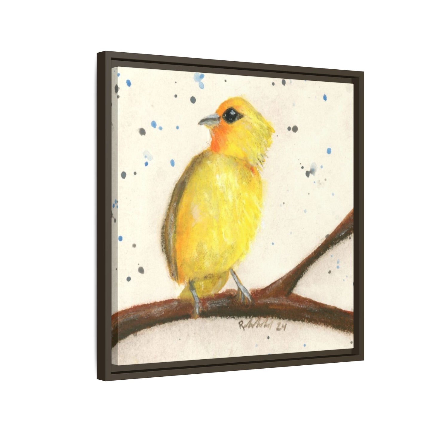 Yellow Canary Bird Framed Wall Art