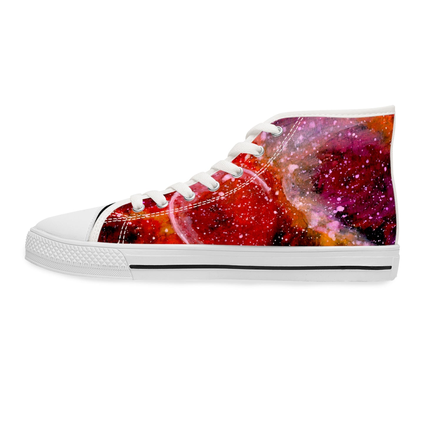 Orange Moons Galaxy Unisex Classic High Top Sneakers