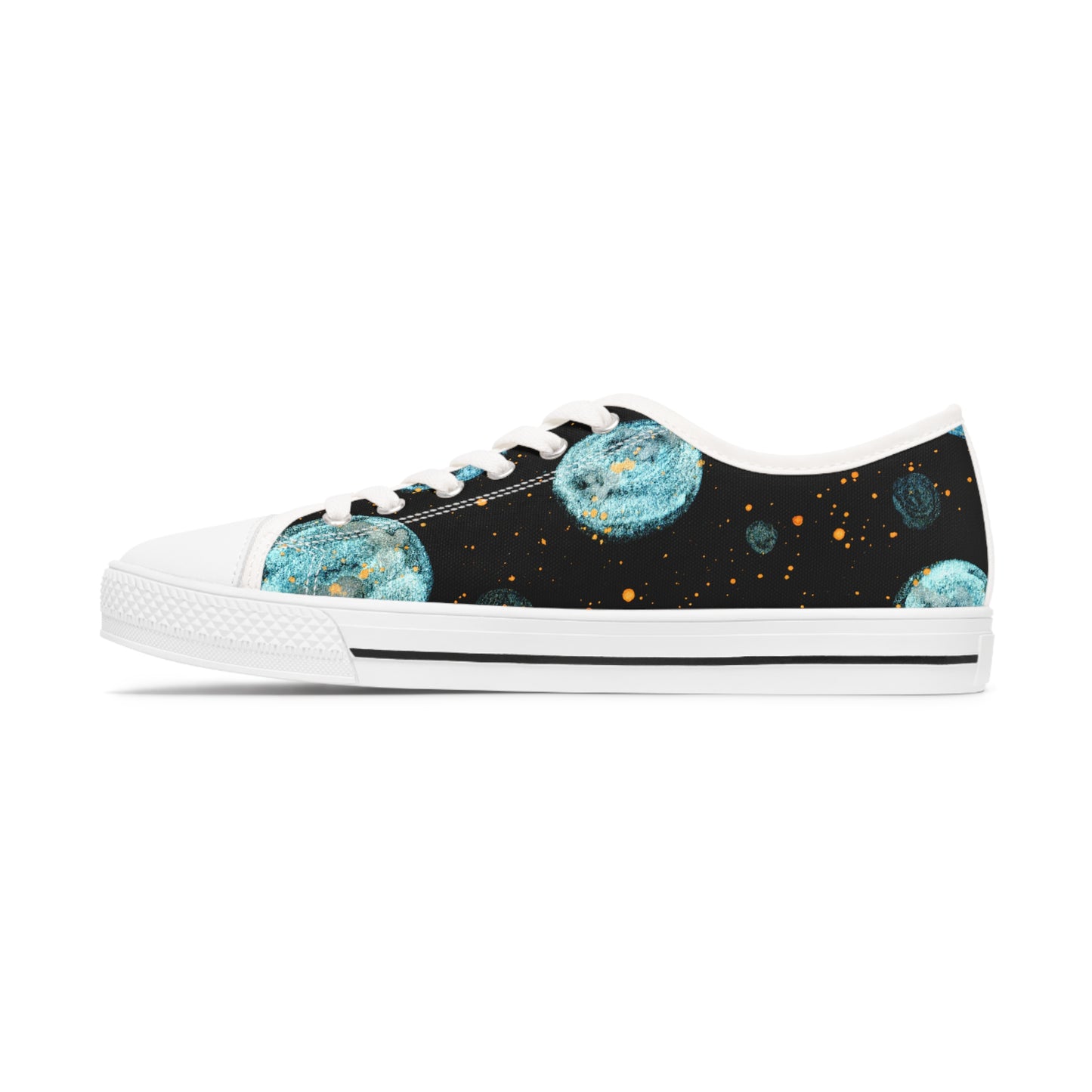 Little Blue Planets Galaxy Unisex Classic Low Top Sneakers Closed Toe Casual Walking Fashion Shoes