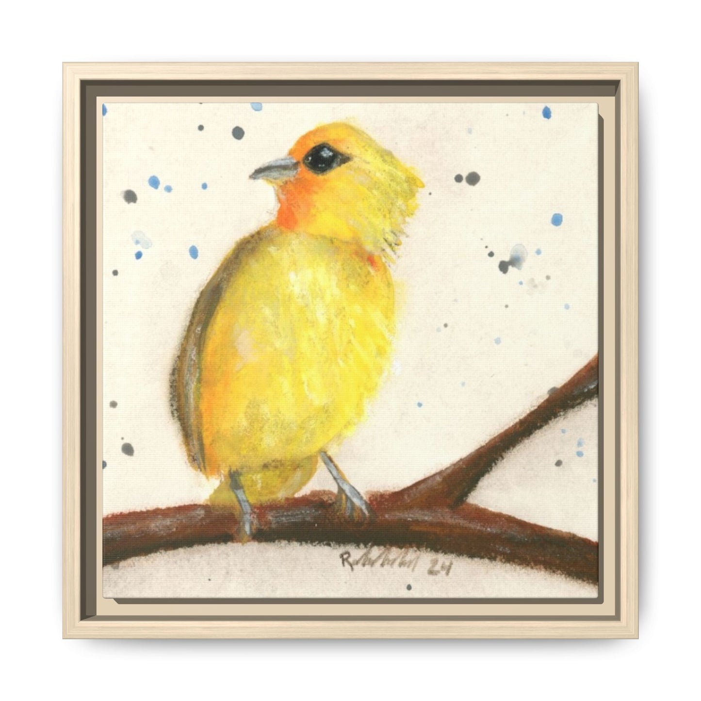 Yellow Canary Bird Framed Wall Art