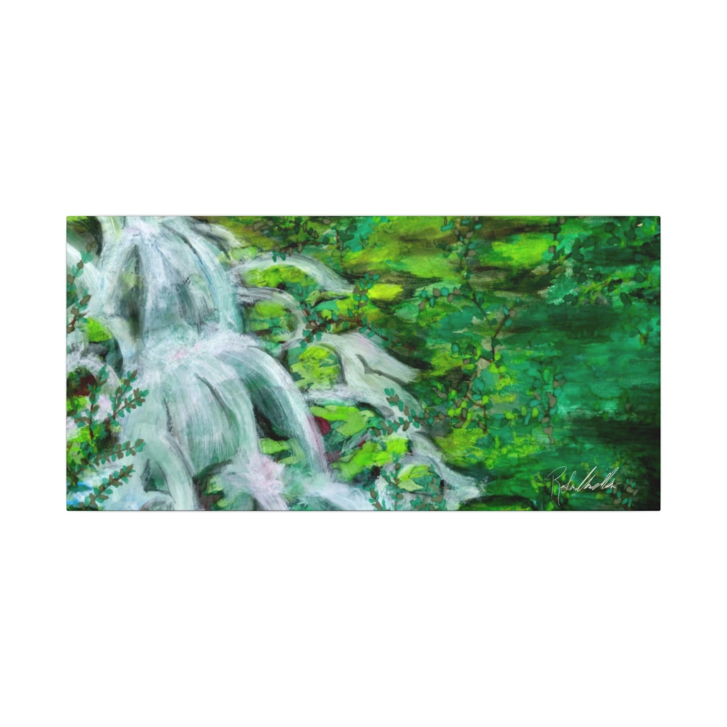 Mossy Waterfall Canvas Gallery Wrap