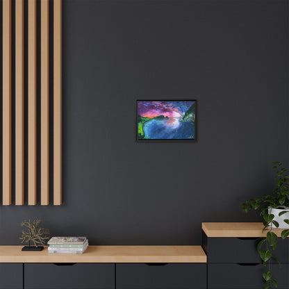 Watercolor Sunset Lake Framed Wall Art