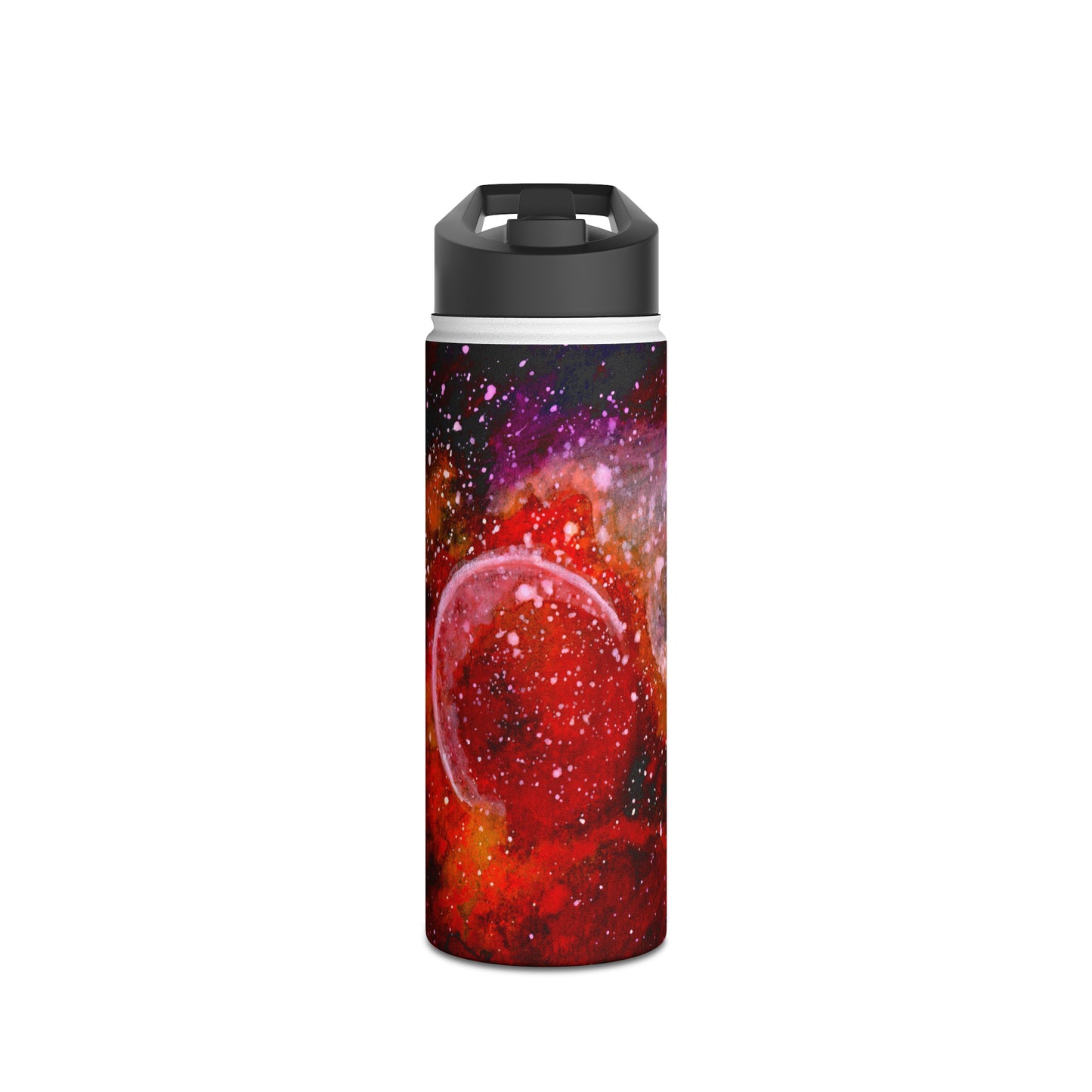 Orange Moons Galaxy Stainless Steel Water Bottle, Standard Lid