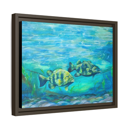 Framed Matte Canvas - Underwater Fish Scene