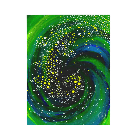 Spiral Galaxy Velveteen Plush Blanket