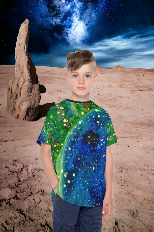 Blue Planet Galaxy Kids Sports Jersey (AOP)