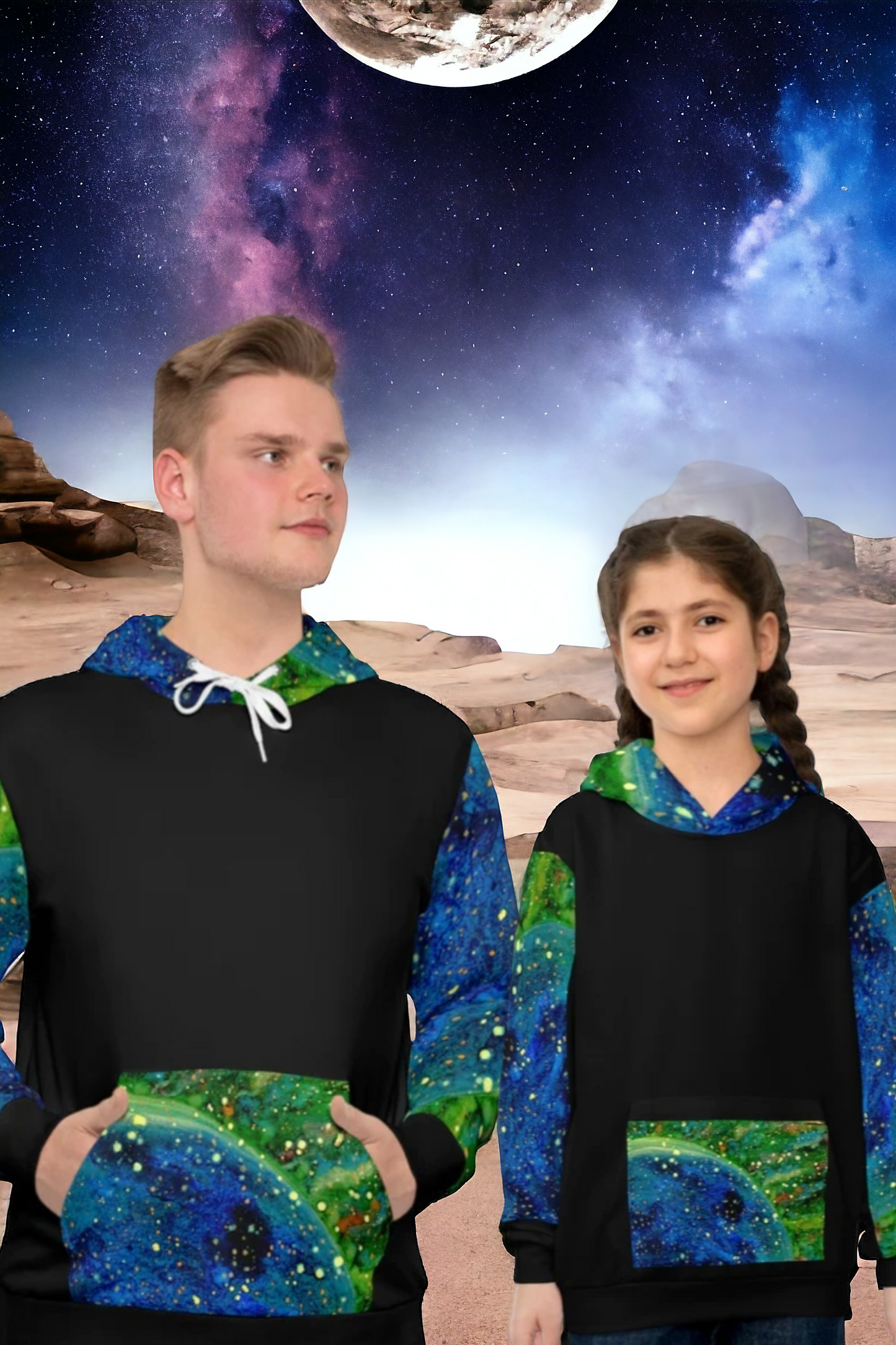 Blue Planet Galaxy Children's Hoodie (AOP)