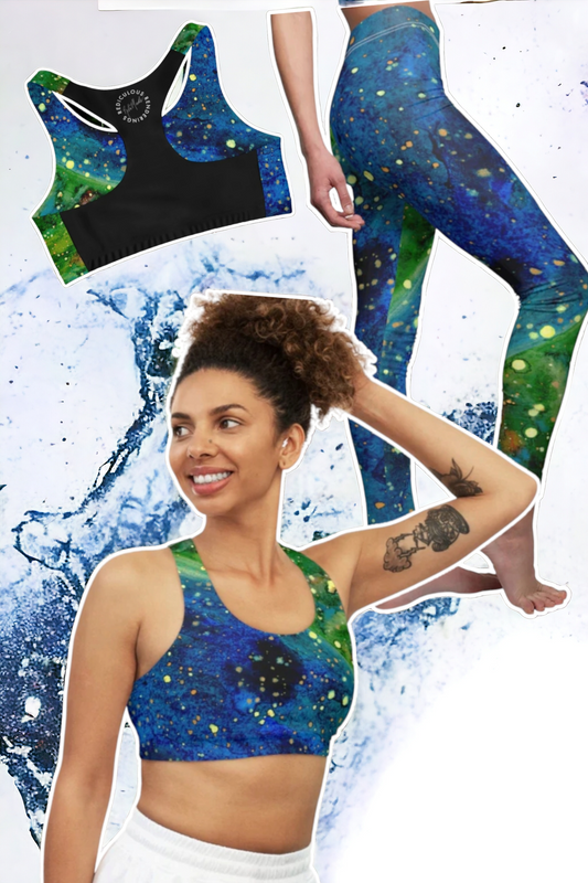 Blue Planet Galaxy Seamless Sports Bra (AOP)