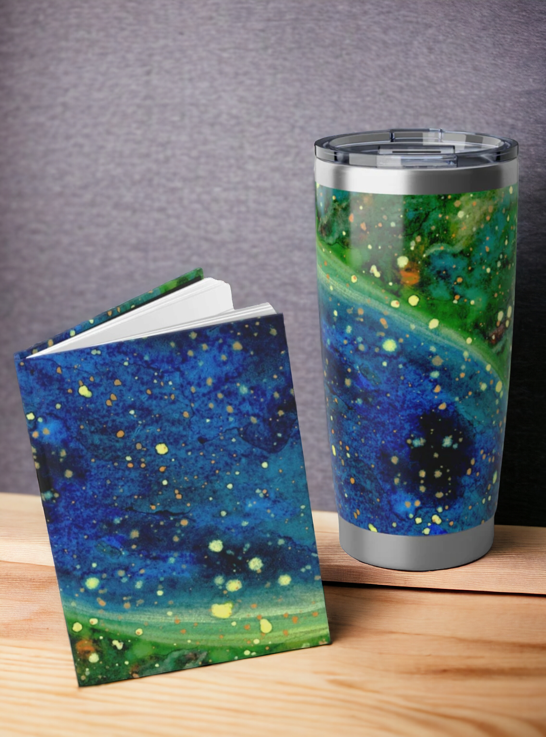 Blue Planet Galaxy Hardcover Journal Matte 150 Pages, Printed Cover