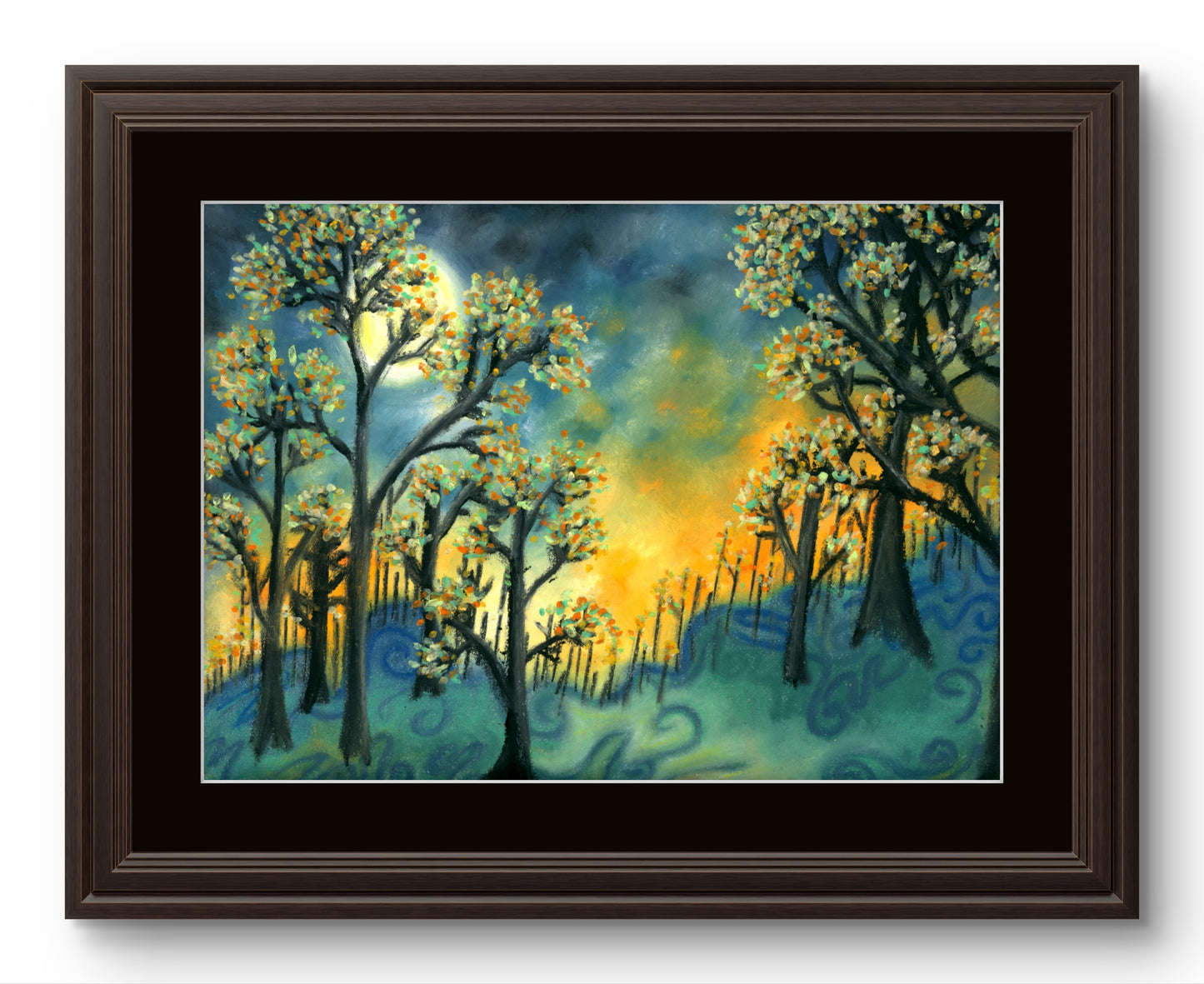 Sunset Fire Trees 8x10 Museum Grade Fine Art Print