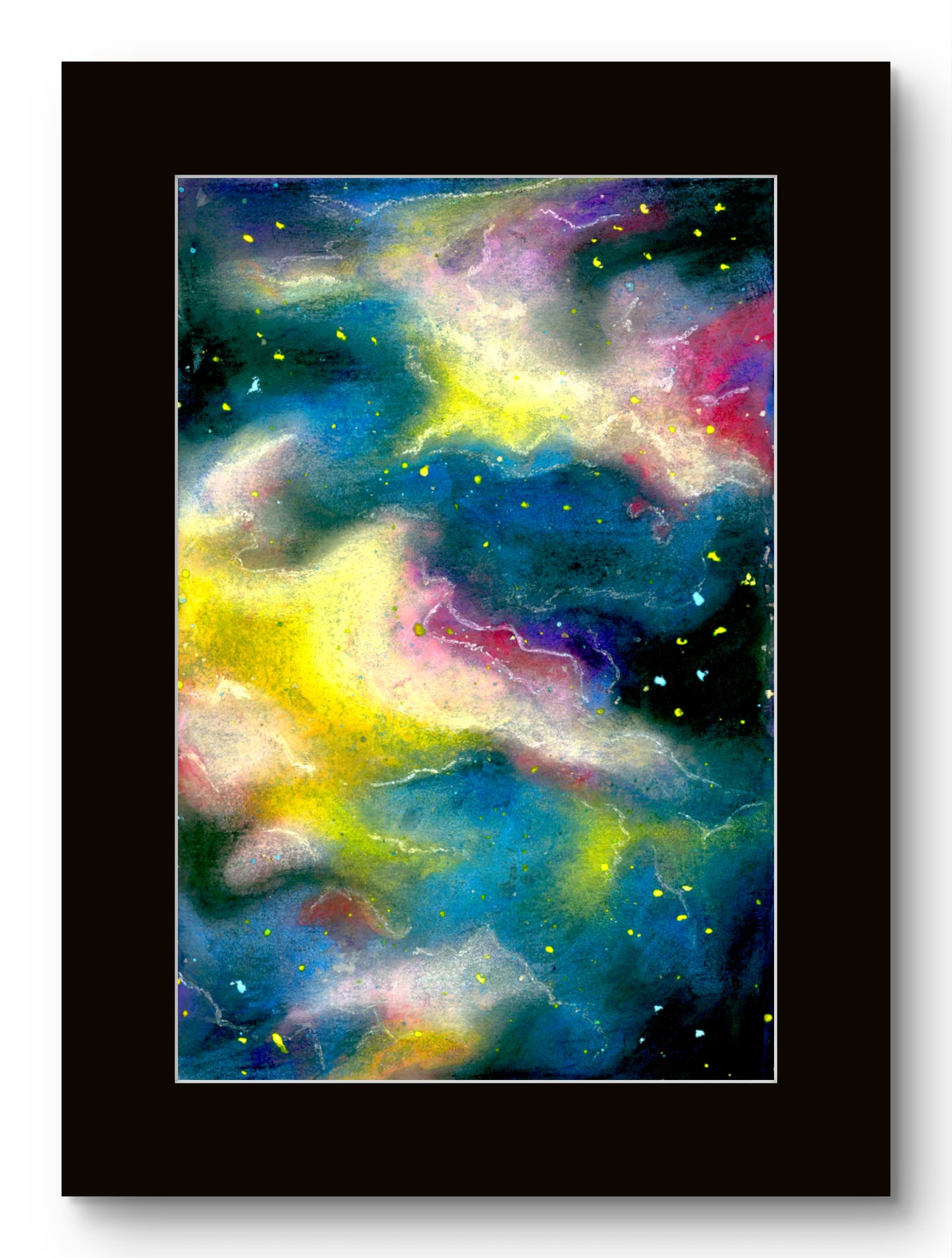 Yellow and Blue Sunrise Lights in Space - Galaxy 8x10 Museum Grade Fine Art Print