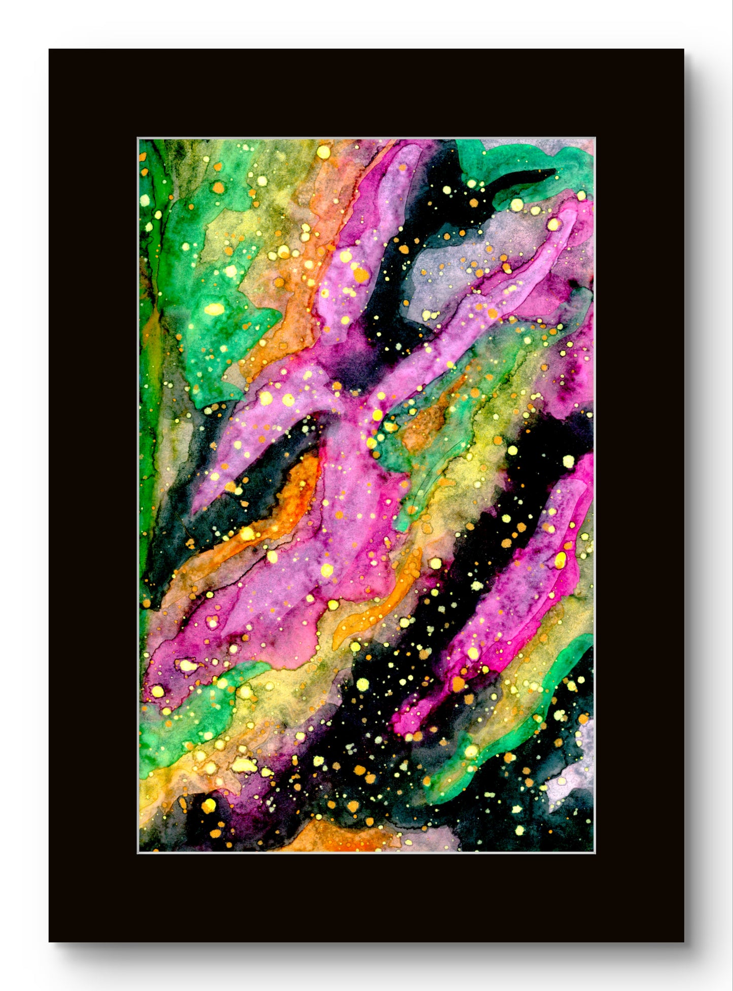 Neon Green and Pink Space - Galaxy 8x10 Museum Grade Fine Art Print