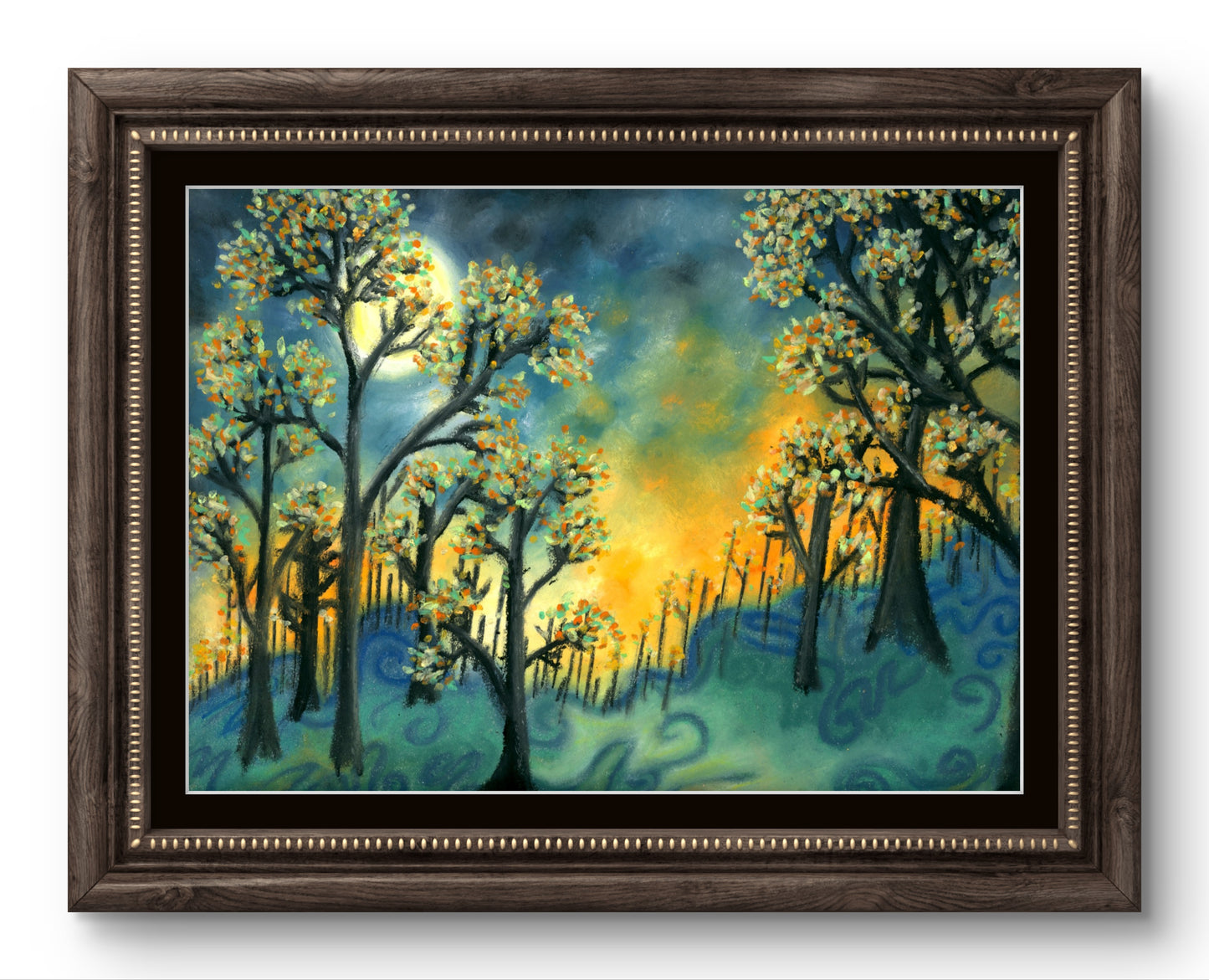 Sunset Fire Trees 8x10 Museum Grade Fine Art Print