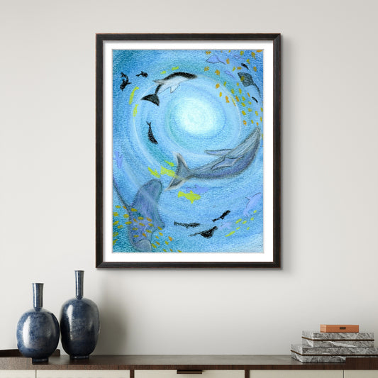 Under the Sea Ocean Animals 8x10 Museum Grade Fine Art Print