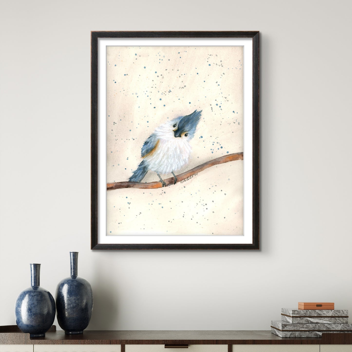 Curious Blue Bird 8x10 Museum Grade Fine Art Print