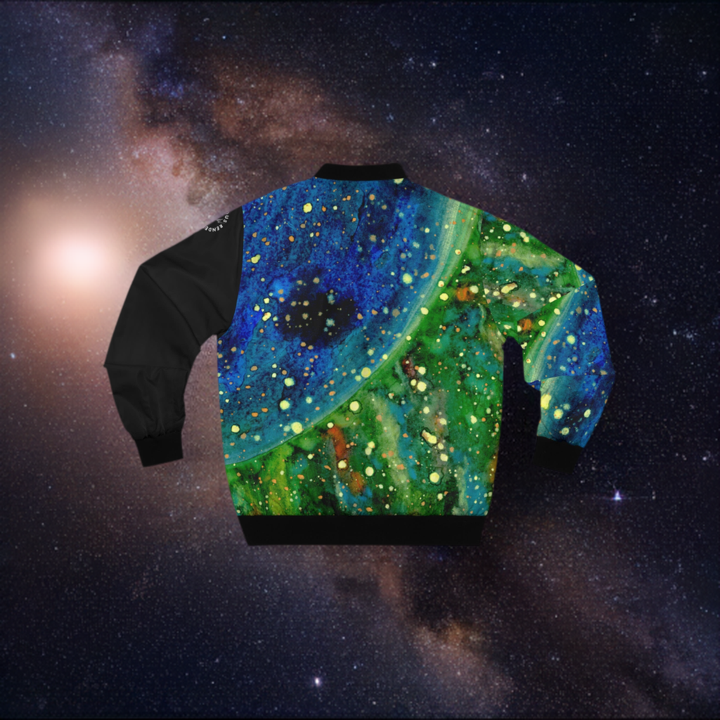 Blue Planet Galaxy Men's Bomber Jacket (AOP)