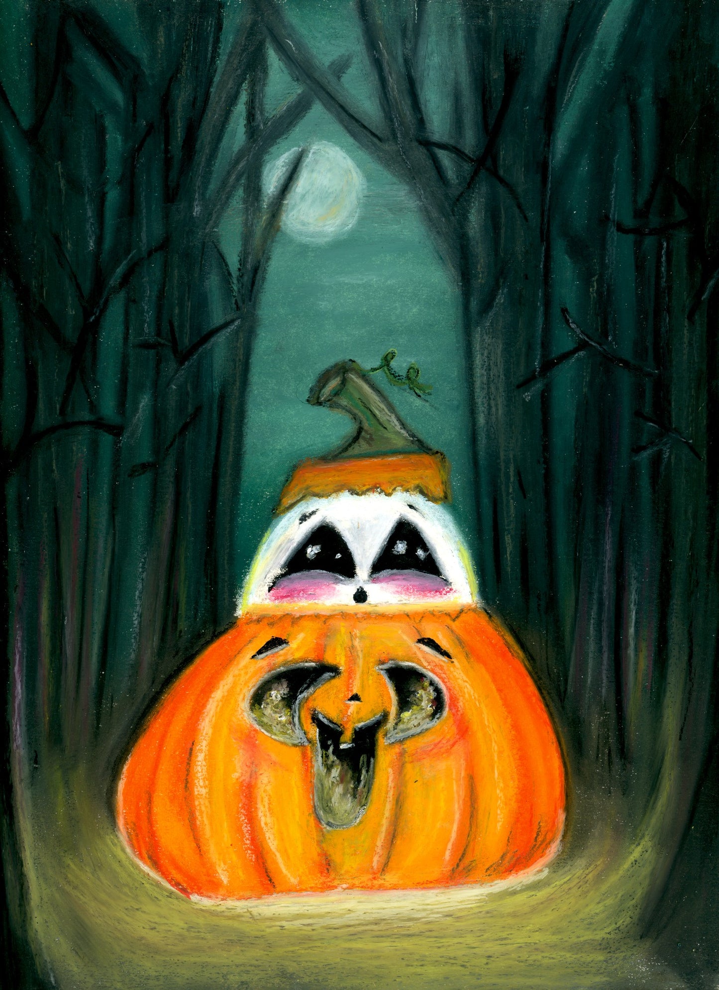 Ghost In Pumpkin 8x10 Museum Grade Fine Art Print